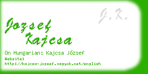 jozsef kajcsa business card